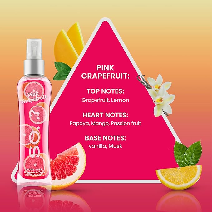 Pink Grapefruit Body Mist by So…? for Women - 3.5 oz Body Mist - Pack of 2