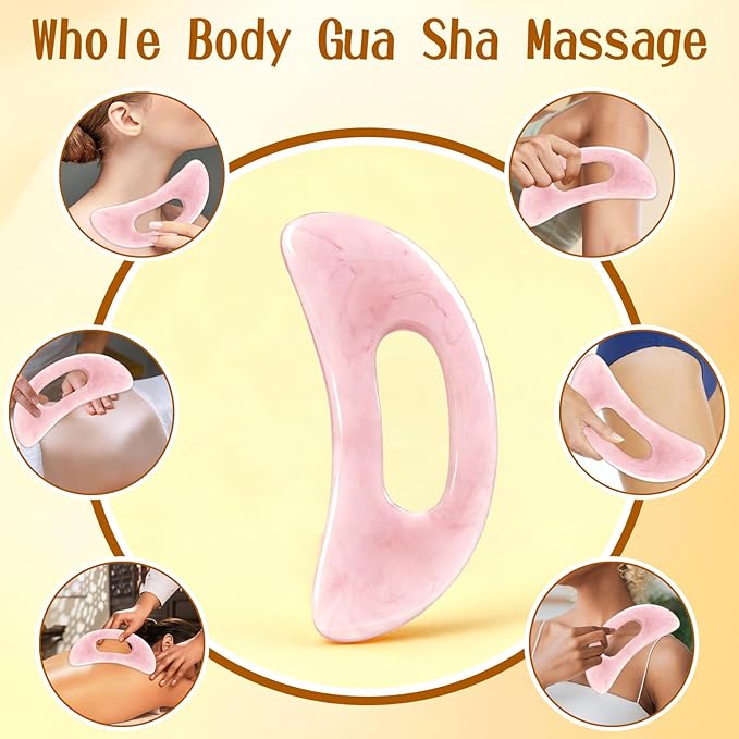 Vitamin E Rose Oil & Gua Sha Massage Tools Set, Gua Sha Oil for Face & Body, Organic Vitamin E Oil for Moisturizing and Hydrating, Anti Aging, Valentine's Day Gifts for Her