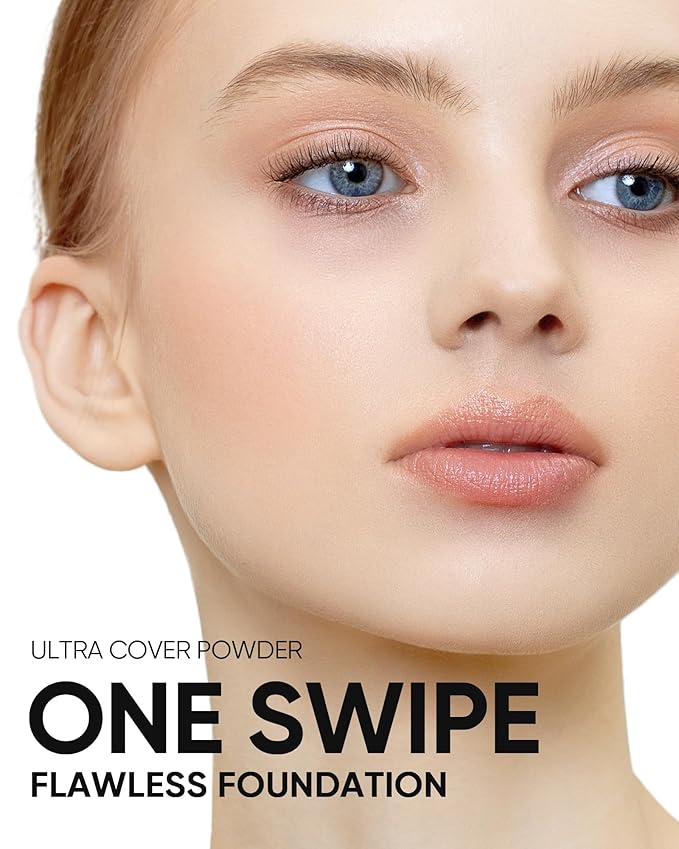 Ultra Cover Powder Foundation Full Coverage Pressed Powder (03A Almond)