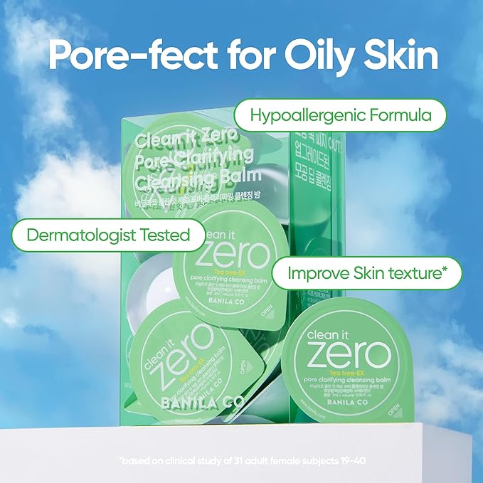 BANILA CO Clean It Zero Pore Clarifying Cleansing Balm Travel Kit | Travel-Friendly Cleanser for Oily & Acne-Prone Skin | 16 Pods of Vegan, Hypoallergenic Balm with AHA-PHA & Tea Tree (3ml x 16 Pods)