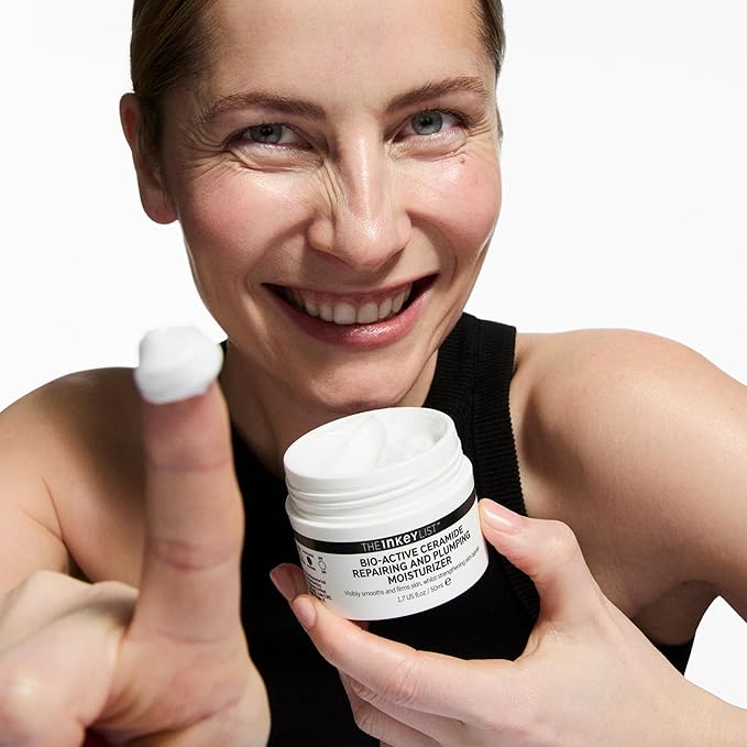The INKEY List Bio-Active Ceramide Repairing and Plumping Moisturizer 1.7fl oz/50ml, Anti-Ageing Skincare, 24-Hour Hydration Cream, Vegan Friendly, Suitable For All Skin Types