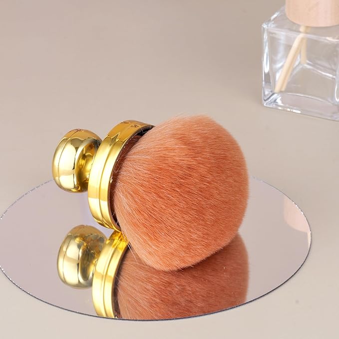 Bronzer Brush, Extra Large Body Makeup Brush for Self Tanner,74mm Wide-headed Tanning Brushes, Soft Synthetic Hair Brushes for Foundation, Blusher, Bronzer, Sunscreen (Gold)