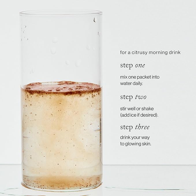 goop Beauty Morning Skin Drink Mix | Beverage Powder to Protect Against Signs of Aging | Vitamin C & E | Lemon Verbena & Orange Flavor | Non-GMO, Gluten-Free, & Vegan | 30 Pack