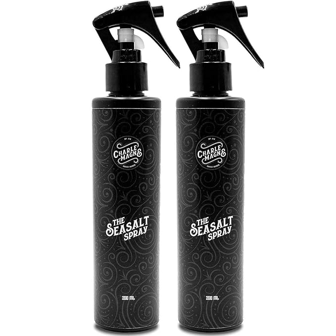 Charlemagne Sea Salt Spray - 6.76 Fl Oz, Pack of 2 - Matte Finish Texturizing Hair Spray - Beach Waves & Hair Volume - Heat Protection