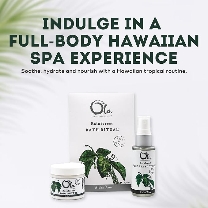 Ola Tropical Apothecary Rainforest Gift Set - Body Butter, Deep Sea Mist, and Bath Ritual