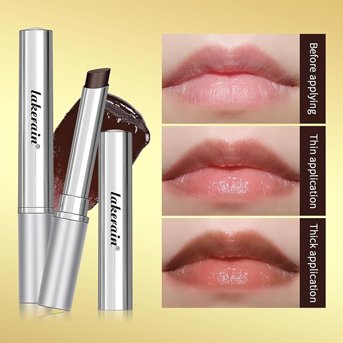 Honey Lipstick Tinted Lip balm, Hydrating Nourishing Sheer Formula Lipstick, Natural Glossy Finish (2 PCS BLACK)