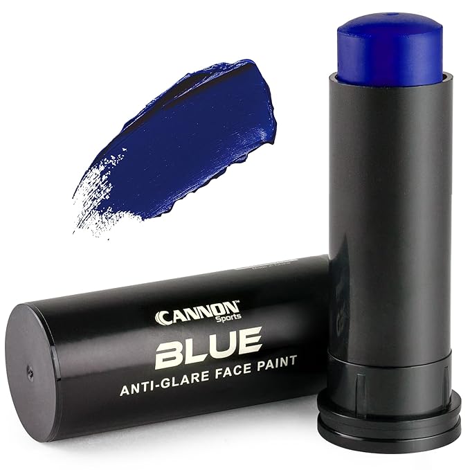 Cannon Sports Face Body Paint Stick for Football Baseball Softball Lacrosse Hockey - Sweatproof, Long-Lasting, Anti-Glare (Blue)