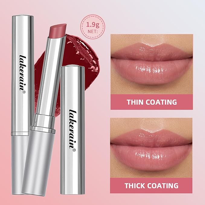 Honey Lipstick Tinted Lip balm, Hydrating Nourishing Sheer Formula Lipstick, Natural Glossy Finish (2 PCS PINK)
