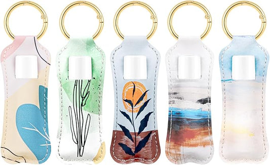 WK IEASON Lip Balm Holder for Chapstick Lipstick Sleeve Keychain,Small Christmas Gifts Stocking Stuffers for Teen Girls Women