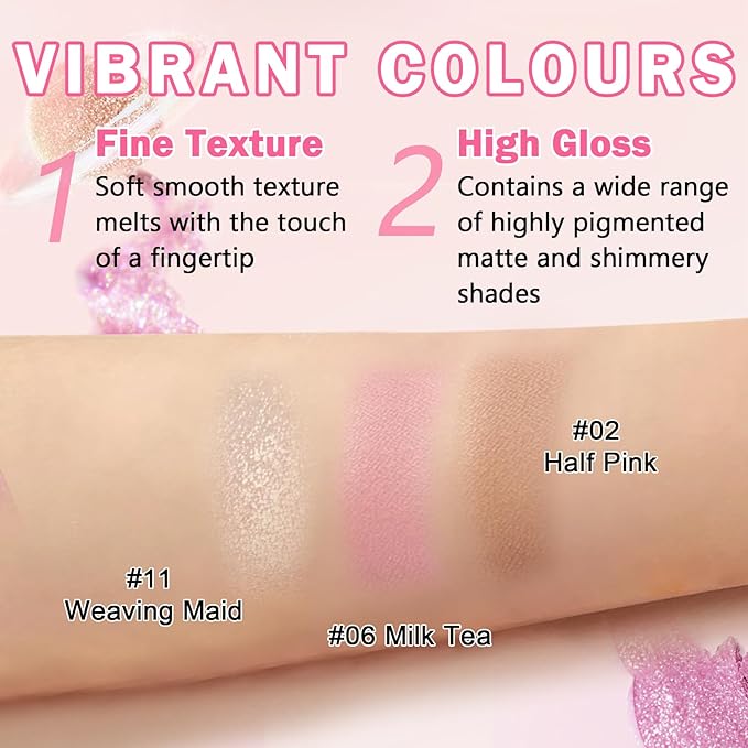 Pink Eyeshadow Single Eyeshadow,Matte Ultra Fine Lightweight Powder Multiuse Blendable Makeup Eye shadow for Women Girls,High Pigment Daily Warm Tone Eyes Makeup(Half Pink)