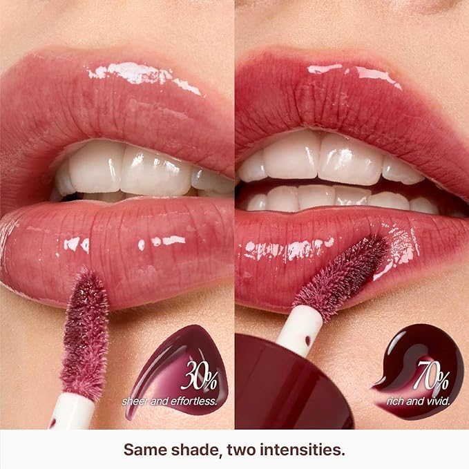 fwee 3D Voluming Gloss 70% (Rich) | Yogurt 70% | High Shine, Non-Sticky Lip Gloss for Makeup | Long-Lasting, Moisturizing Gel Formula | 30%, 70% Pigment Options | Stocking Stuffers | 5.3g