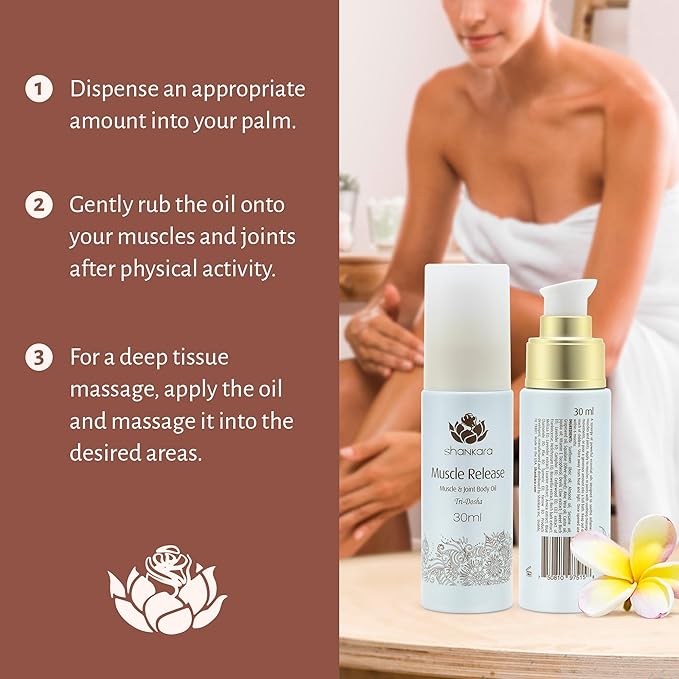 Shankara Body Massage Oil for Muscle Relief – Sore Muscle & Joint Care with Lavender & Arnica – Aromatic Oil Massager for Body Relax & Hydration – Body Oil for Women (30ml)