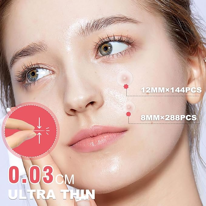 432 Counts Pimple Patches for Face, Hydrocolloid Acne Patches Zit Patches for Face Acne Spot Treatment Patch Cystic Acne Treatment Stickers Blemish Hydrocolloid Patches for all Skin Type