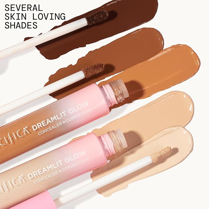 Pacifica Concealer – DreamLit Glow Full Coverage Concealer with Squalane for Dark Circles & Dark Spot Correction, Lightweight & Long-Lasting, Vegan & Cruelty-Free, Shade 09 (Warm Honey)