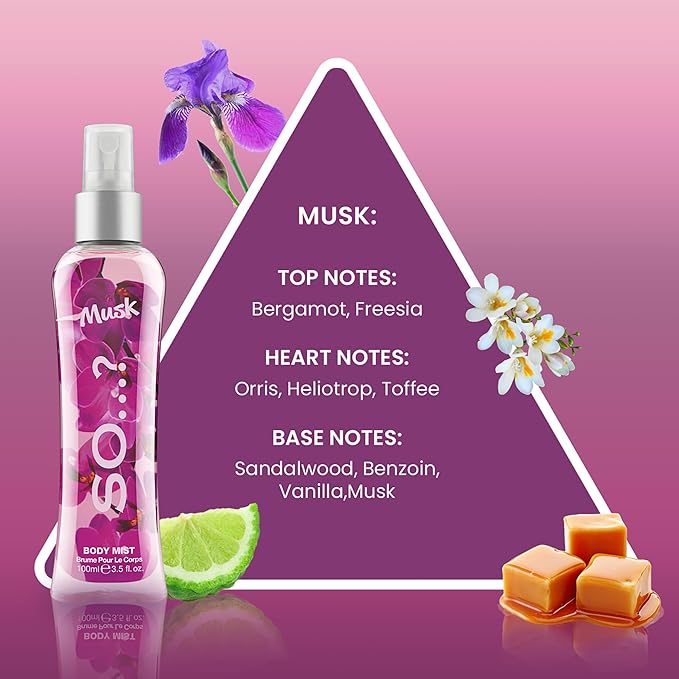 Musk Body Mist by So…? for Women - 3.5 oz Body Mist - Pack of 2