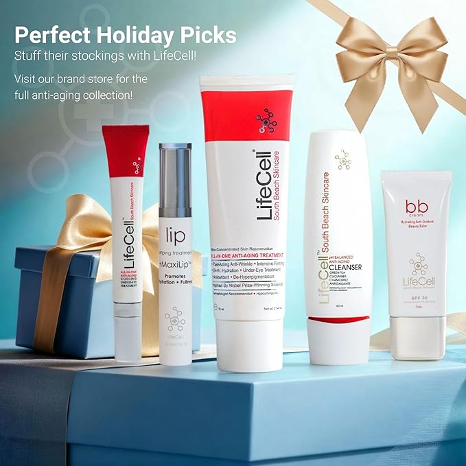 LifeCell All In One Anti-Aging Cream – Reduces Wrinkles, Fine Lines, Dark Circles & Sun Damage – Retinol, Vitamin C, DMAE & Hyaluronic Acid – Fragrance-Free, for All Skin Types (2.54oz)