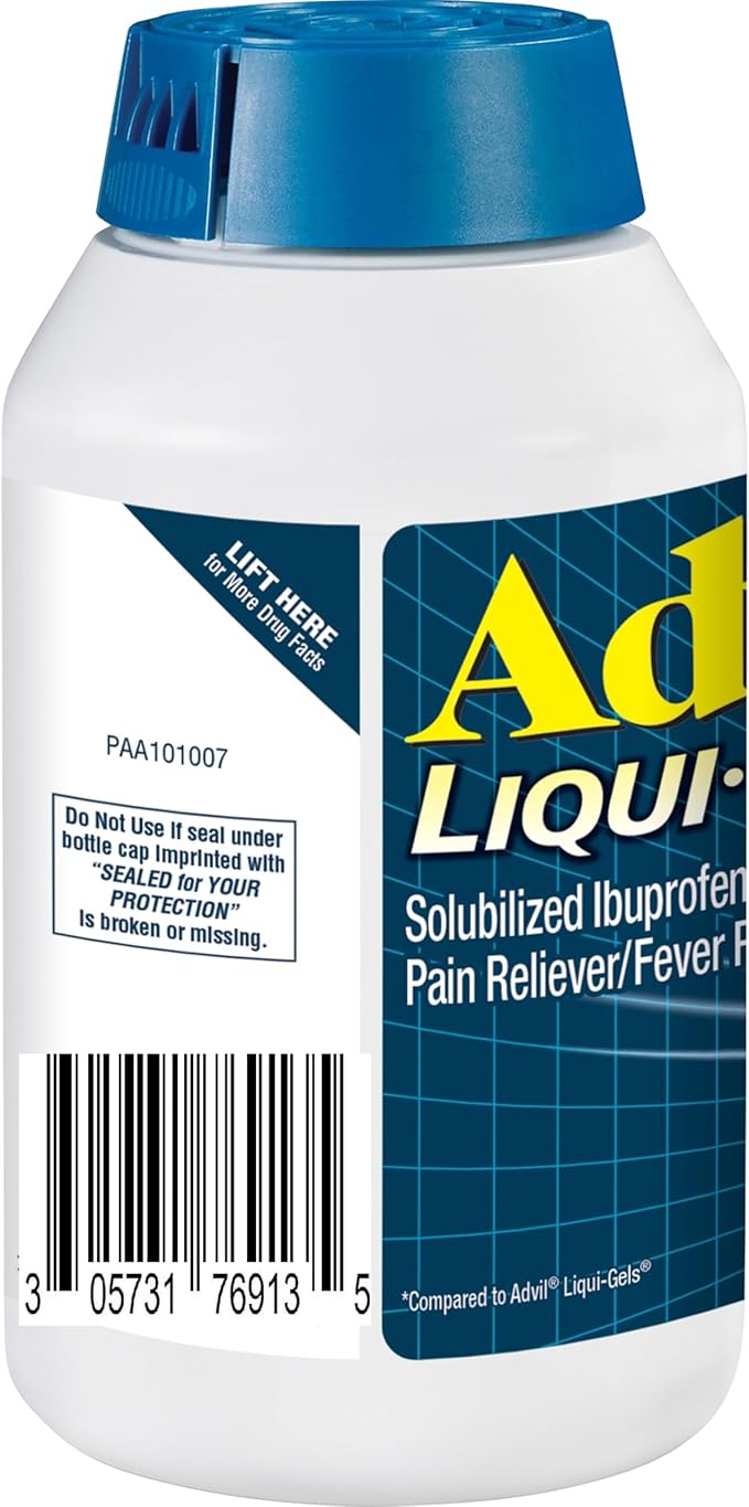 Advil Liqui-Gels minis Pain Reliever and Fever Reducer, Pain Medicine for Adults with Ibuprofen 200mg for Pain Relief - 200 Liquid Filled Capsules