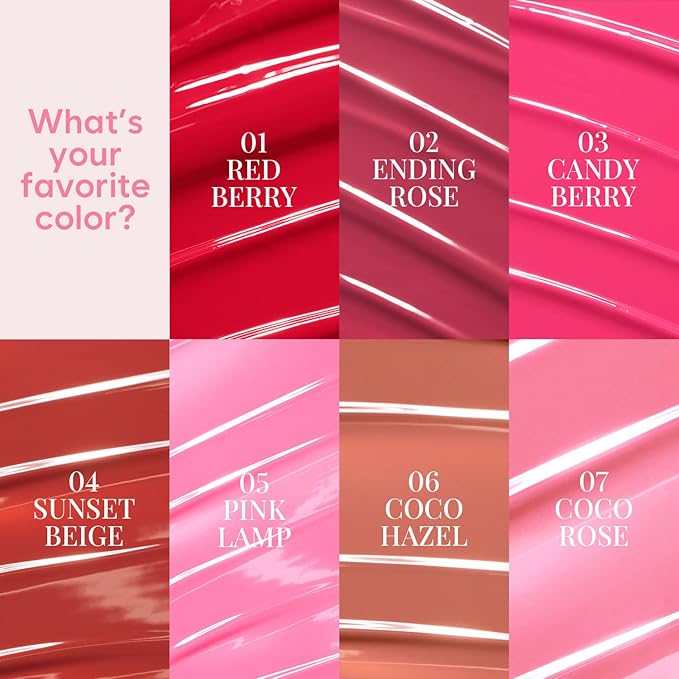Pudding Glow Korean Lip Tint | Natural Lip Stain | Gloss to Stain | Long-Lasting & Non-Sticky | Lightweight Lip Tint | 0.14 oz. (07 COCO ROSE)