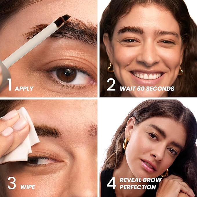 Wonderskin Wonder Blading Brow Stain & Go Masque - Long Lasting Eye Brow Tint, Transfer Proof and Smudge Proof Eyebrow Tint Stain (Dark Brunette)