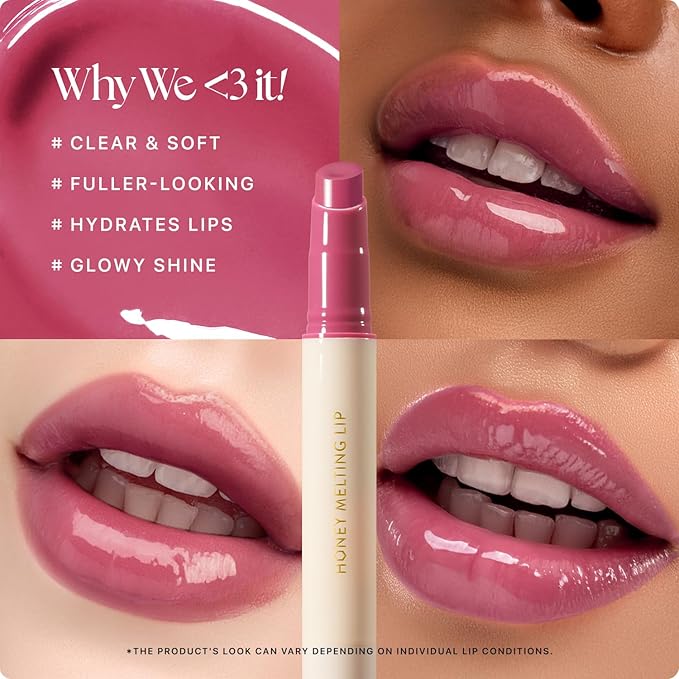 Nature Republic Honey Melting Lip & Butter Balm (DARK CHERRY CHOUX & DIRTY ESPRESSO) Set - Moisturizing Tinted Lip Balm, Peptides, Sheer & Glossy, Stocking Stuffers