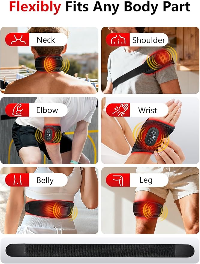 Red Light Therapy for Hand Wrist, 3000mAh Wireless Controller, Near Infrared Light Therapy Wrist Brace & Red Light Therapy Wrist Wrap Pad Wrist with Heat & Massage