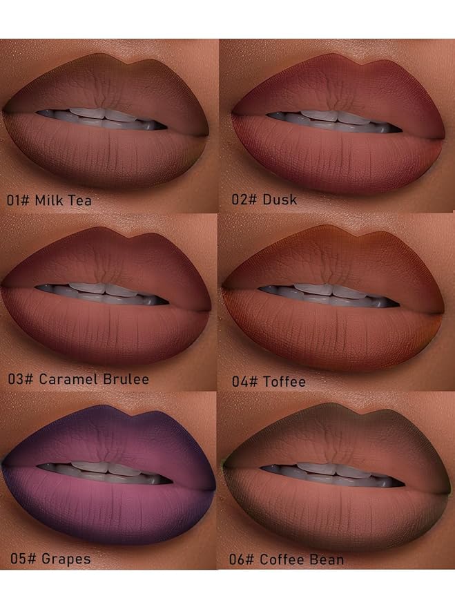 2-in-1 Gradient Gothic Black Lip Liner and Lipstick Lip Combo Set - Achieve Flawless Contour and Gradual Ombre Effect Matte Halloween Lipstick for Creepy Cosplay & Goth Makeup (08# Dark)