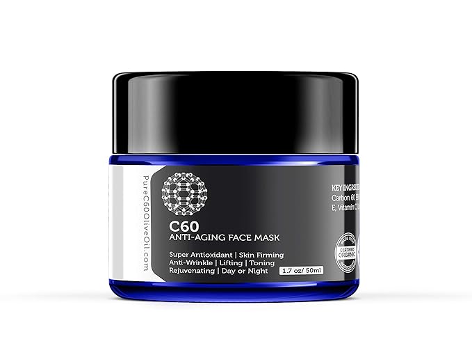C60 Complete Skin Care Solution - Anti Aging Moisturizer, Mask, Eye Cream and Serum with Carbon 60 Superantioxidant - Brightening for Dark Spots, Even Skin Tone, Eye Area, Fine Lines & Wrinkles