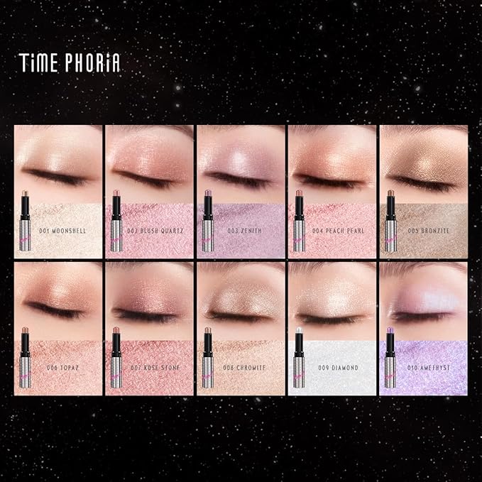 ILLUMINA JELLY EYESHADOW STICK - Long-Lasting Jelly Texture Blendable Eye Shine Stick | Crease-Proof, No Fallout, One-Swipe High-Impact Color | All-Day Wear (002 BLUSH QUARTZ)