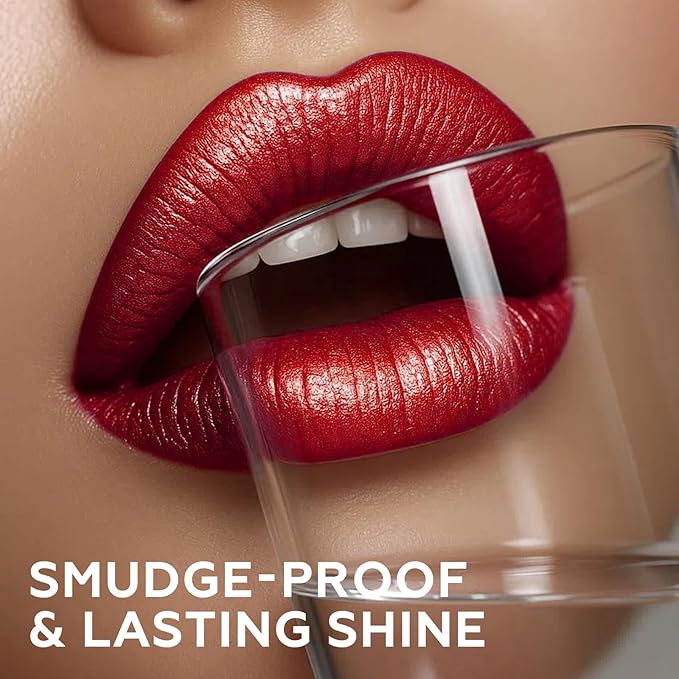 FOCALLURE Metallic Liquid Lipstick,Non Stick Cup Lip Gloss,High Impact Lip Color with Transfer-proof Wear,Long Lasting & Waterproof Lipstick Makeup for Women,Celebration Day