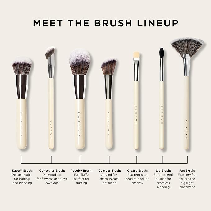 HALEYS Concealer Brush – Cruelty-Free Makeup Brush for Under Eye Concealer & Color Corrector, Flat Precision Brush for Cream, Liquid & Powder Makeup, Smooth Streak-Free Blending