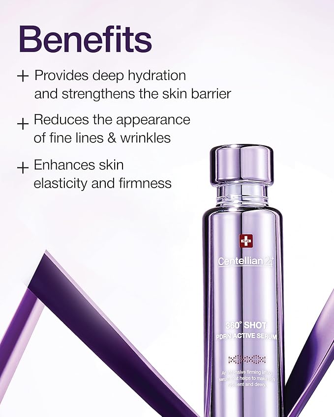 Centellian 24 360º Shot PDRN Active Serum (PDRN, 1.69fl oz) - Intense Hydration & Skin Firming Serum for a Youthful Appearance, Korean Skin Care. PDRN, Ribbon Collagen & Hyaluronic Acid.