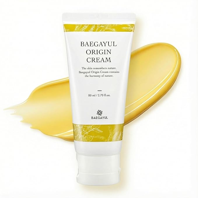 Baegayul ORIGIN Face Moisturizer Cream - Korean Daily Moisturizer with Propolis & Coix Seed Extract complex - Deep skin Hydration & Soothing for Dry, Sensitive Skin [ 2.71 fl oz ]