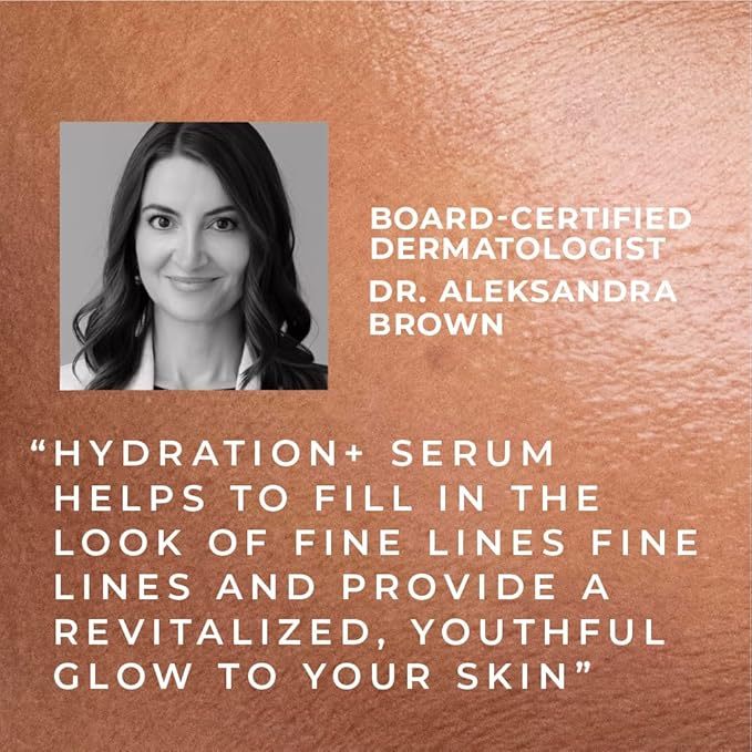 RoC Hydration+ Hyaluronic Acid Serum for Face, Hydrating, Plumping, Fragrance Free, Lightweight Formula with Collagen Proteins (1 Ounce) with Retinol Eye Cream Packette