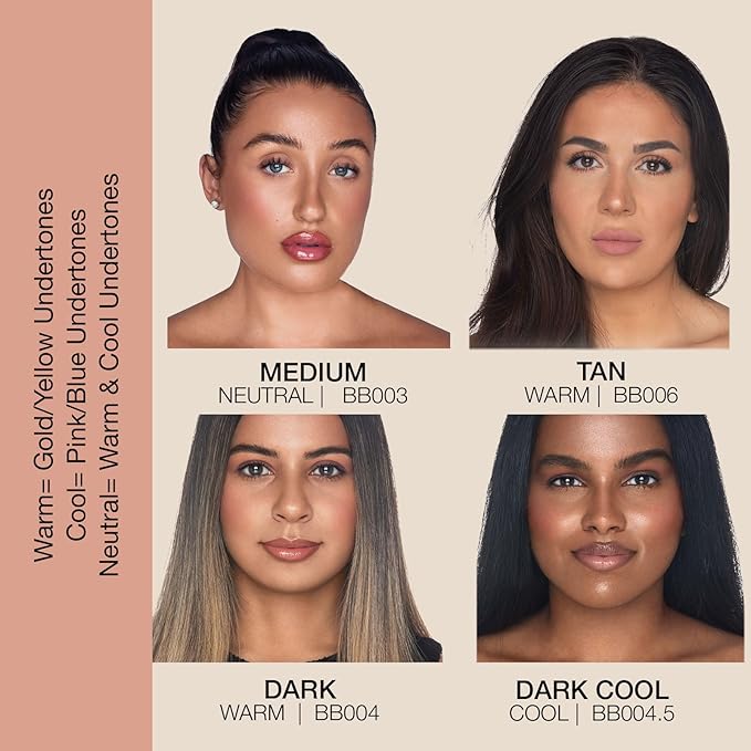 Bellapierre BB Cream SPF 20 – Mineral Sunscreen & Liquid Foundation, Lightweight Face Moisturizer with Buildable Coverage, Matte Finish, Non-Toxic, Paraben-Free, Cruelty-Free – 1.7 oz - Medium