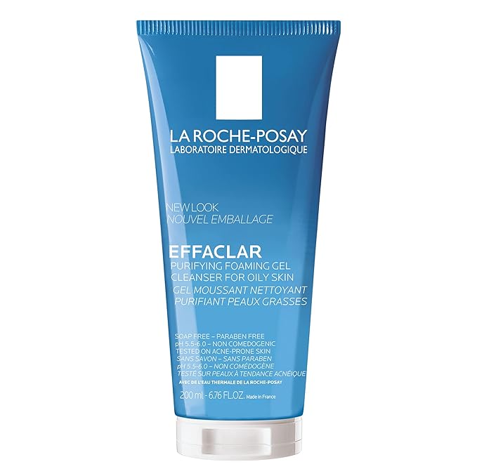 La Roche-Posay Effaclar Purifying Foaming Gel Cleanser for Oily Skin, With Zinc Pidolate To Remove Excess Oil & Shine, Alcohol Free & Oil Free, Face Wash For Oily Skin, Sensitive Skin Tested