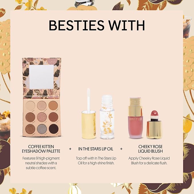 Winky Lux Affogato Tri-Color Tinted Lip Balm – Hydrating Lip Care with Jojoba Oil & Vitamin E, Sheer Nude Tint, Vanilla Coffee Scent, Moisturizes and Softens Dry Lips