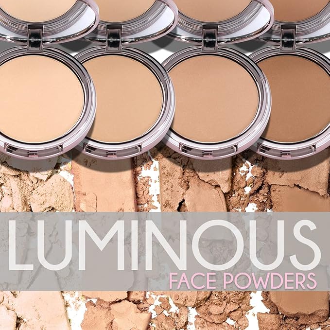 Girlactik Luminous Face Powder – Radiant Finish Pressed Powder for Natural Glow & Smooth Skin – Lightweight, Buildable Setting & Finishing Powder | Vegan, Cruelty-Free Compact (Light)