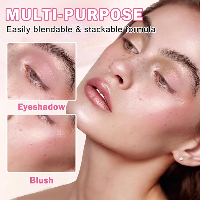 Pink Eyeshadow Single Eyeshadow,Matte Ultra Fine Lightweight Powder Multiuse Blendable Makeup Eye shadow for Women Girls,High Pigment Daily Warm Tone Eyes Makeup(Half Pink)