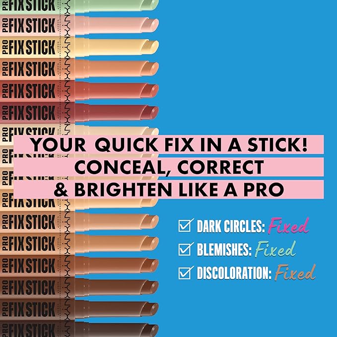 NYX PROFESSIONAL MAKEUP Pro Fix Stick Correcting Concealer, Buildable Medium Coverage Concealer Stick - Fair