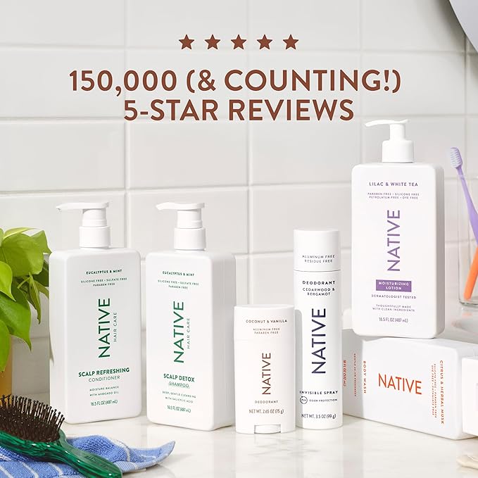 Native Body Lotion Contains Naturally Derived Plant-Based Moisturizers for Women and Men | Restores Dry Skin, Coconut & Vanilla, 16.5 fl oz