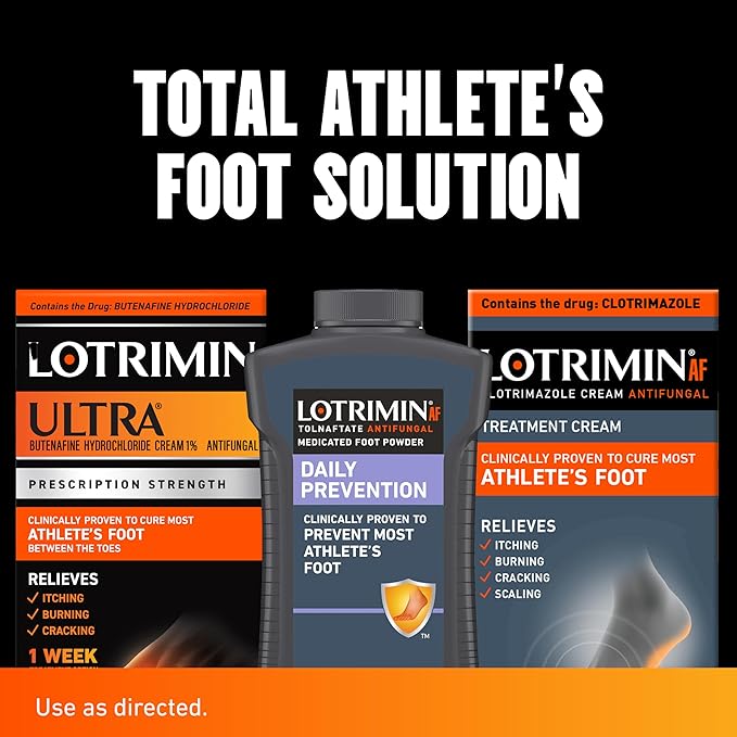 Lotrimin Ultra 1 Week Athlete's Foot Treatment, Prescription Strength Butenafine Hydrochloride 1%, Cures Most Athlete’s Foot Between Toes, Cream, 1.1 Oz