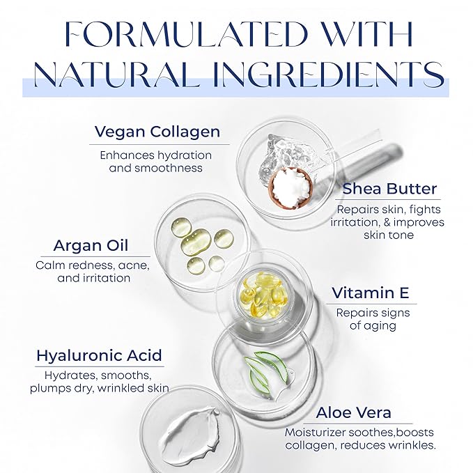 Skin 2.0 Hyaluronic Acid & Collagen Face Moisturizer – Deep Hydration, Firming & Anti-Aging Day Cream For Dry Skin – Dermatologist Tested, Korean Skin Care For All Skin Types, Clean Beauty – 1.69 Oz