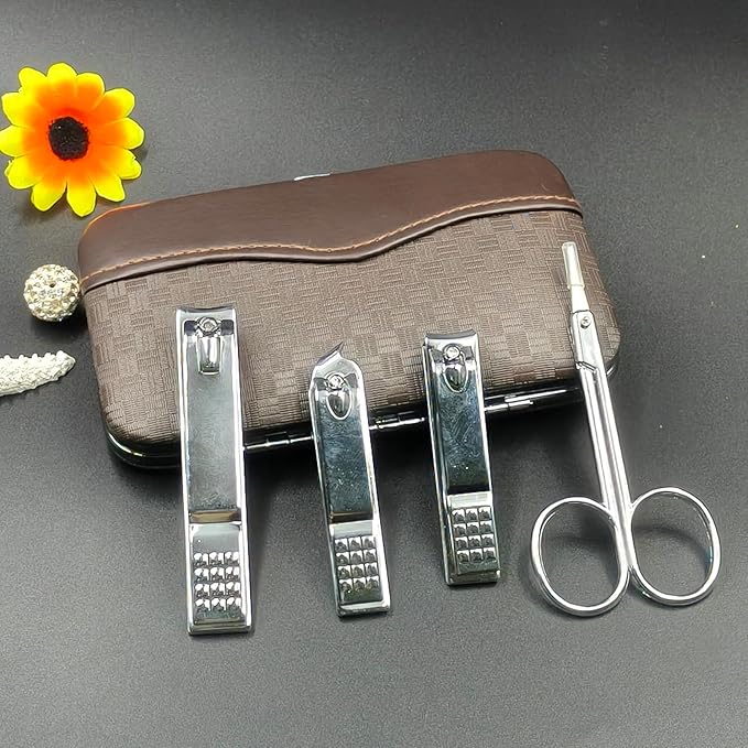 Manicure Set Men Personal Care Tools Accessories Finger Nail Clippers Kit Professional Manicure Pedicure Kit with Travel Case Nail Grooming Kit Gifts for Men Women