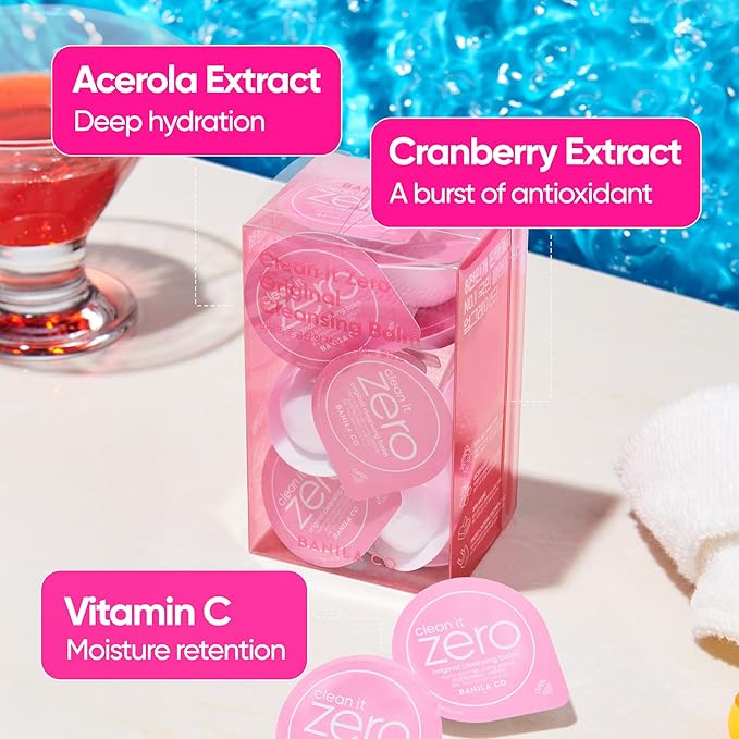 BANILA CO Clean It Zero Original Cleansing Balm Travel Kit | Travel-Friendly Cleanser for Waterproof Makeup Removal | 16 Mini Packs of Vegan, Hypoallergenic Balm for All Skin Types (3ml x 16 Pods)