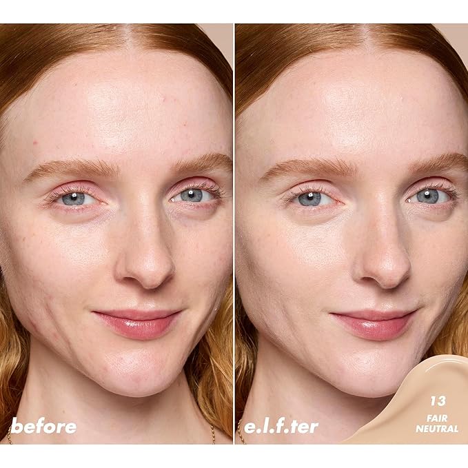 e.l.f. Soft Glam Satin Concealer, Medium Coverage For Blemishes & Under-Eye, Crease-Resistant, Long Lasting, Vegan & Cruelty-Free, 13 Fair Neutral