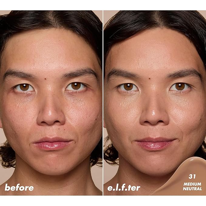 e.l.f. Soft Glam Satin Concealer, Medium Coverage For Blemishes & Under-Eye, Crease-Resistant, Long Lasting, Vegan & Cruelty-Free, 31 Medium Neutral