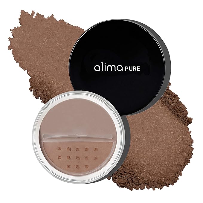 Alima Pure Matte Foundation Loose Mineral Powder Foundation Makeup, Loose Powder Makeup Oil Free Talc Free Powder, Natural Makeup Mineral Foundation Full Coverage Natural Foundation Powder .16 oz/4.5g