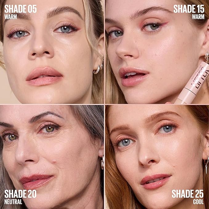 Maybelline Lifter Serum Concealer, Radiant Concealer with Full Coverage, Includes 2% Peptides + Caffeine to Hydrates & Brightens Under Eyes, 15, 1 Count