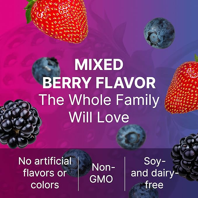 Microbiome Labs Spore Based Probiotic Gummies for Women, Men & Children - MegaSporeBiotic Gummies - 4 Bacillus Probiotics for Digestive Health & Microbiome Support - Berry Flavor (60 Gummies)