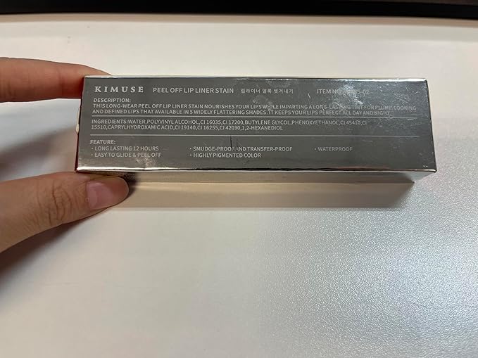 KIMUSE Peel Off Lip Stain, Long Lasting Lip Stain Peel Off with Tweezer, Waterproof Lip Liner Stain, Transfer-Proof, Highly Pigmented Color, Matte Finish